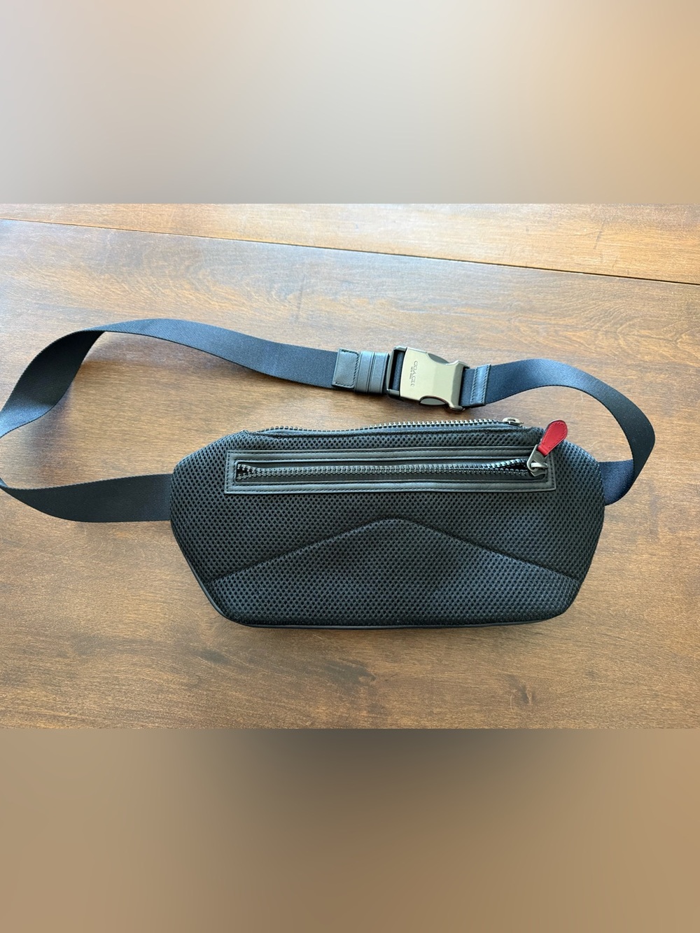 Coach Rider Belt Bag in Signature Canvas style no. C2060 black/brown/tan - Picture 2 of 13